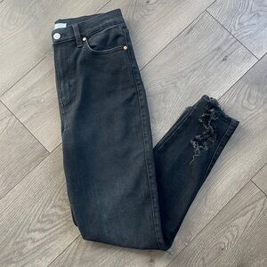 Celebrity Pink Stylish Black Distressed Denim Pants